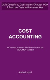 Cost Accounting MCQ PDF Book BBA MBA Accounting MCQ Questions and Answers PDF