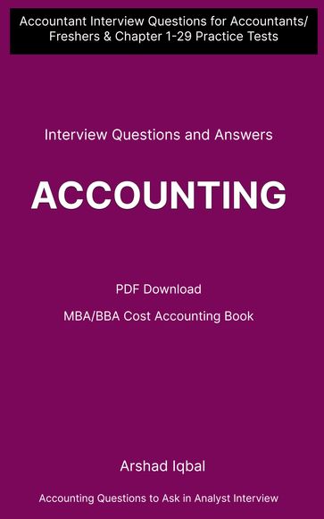 Cost Accounting Quiz PDF Book   BBA MBA Accounting Quiz Questions and Answers PDF - Arshad Iqbal