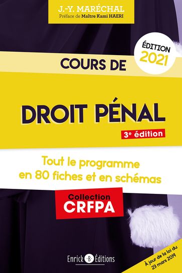 Cours de droit pénal 2021 - Jean-Yves Maréchal