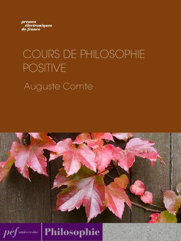 Cours de philosophie positive - Auguste Comte