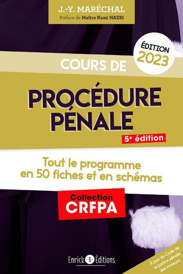 Cours de procédure pénale 2023 - Jean-Yves Maréchal