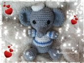 Crochet pattern of Elly, the elephant