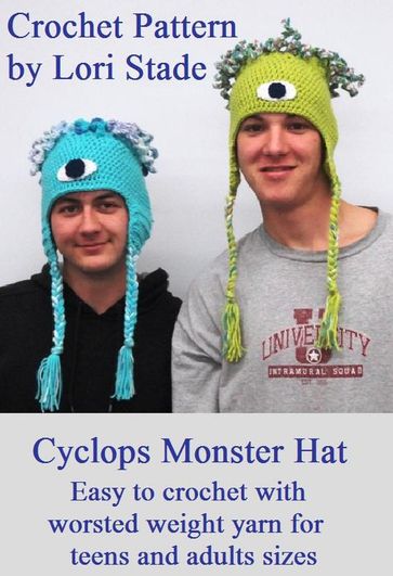 Cyclops Monster Hat for Teens Crochet Pattern - Lori Stade