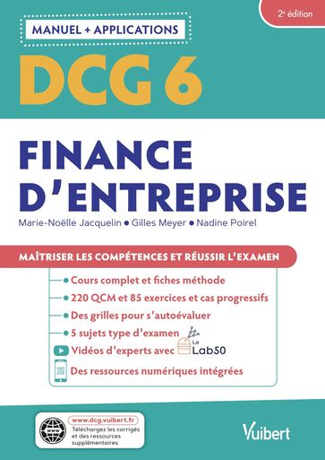 DCG 6 - Finance d'entreprise : Manuel et Applications - Marie-Noelle Jacquelin - Gilles Meyer - Nadine Poirel