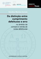 Da distinção entre cumprimento defeituoso e erro