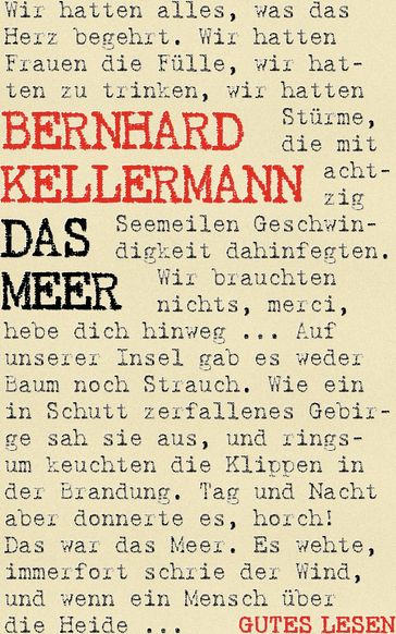 Das Meer - Bernhard Kellermann