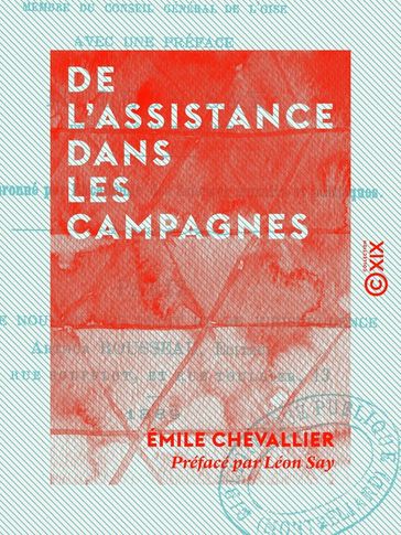 De l'assistance dans les campagnes - Léon Say - Émile Chevallier
