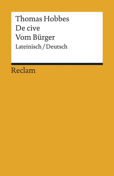 De cive / Vom Bürger - Thomas Hobbes