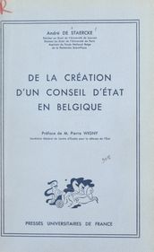 De la création d un Conseil d État en Belgique