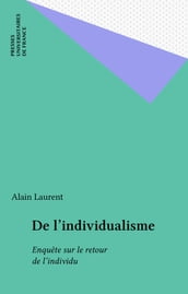 De l individualisme