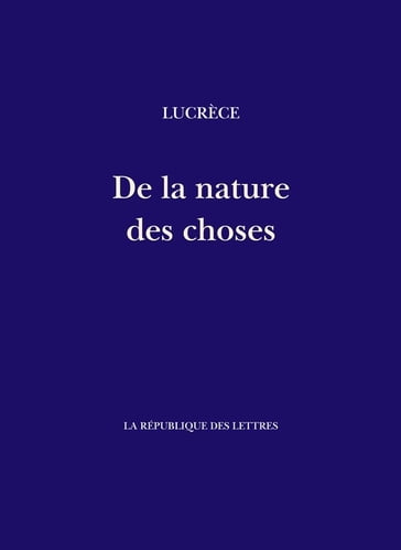 De la nature des choses - Lucrèce