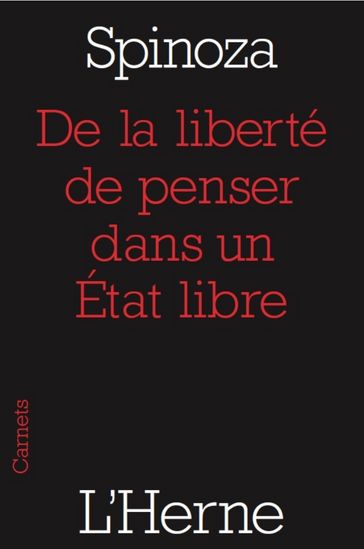 De la liberté de penser dans un État libre - Baruch Spinoza