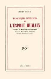 De quelques constantes de l esprit humain