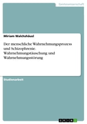 Der menschliche Wahrnehmungsprozess und Schizophrenie. Wahrnehmungstäuschung und Wahrnehmungsstörung