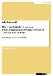 Der wirtschaftliche Erfolg von Fußballvereinen an der Grenze zwischen Amateur- und Profiliga