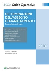 Determinazione dell assegno di mantenimento