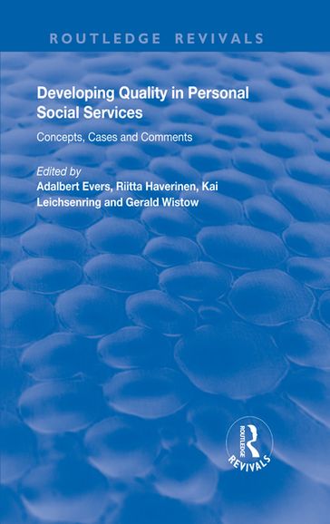 Developing Quality in Personal Social Services