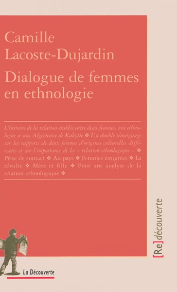 Dialogue de femmes en ethnologie - Camille LACOSTE-DUJARDIN