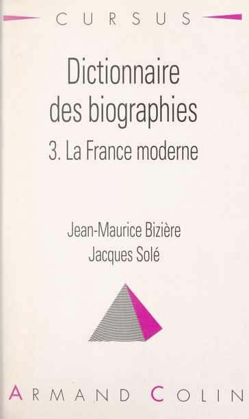 Dictionnaire des biographies (3) - Jacques Solé