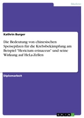 Die Bedeutung von chinesischen Speisepilzen für die Krebsbekämpfung am Beispiel  Hericium erinaceus  und seine Wirkung auf HeLa-Zellen