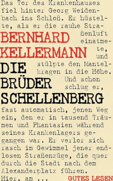 Die Brüder Schellenberg - Bernhard Kellermann