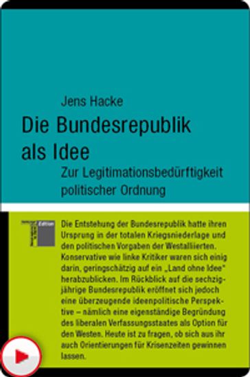 Die Bundesrepublik als Idee - Jens Hacke
