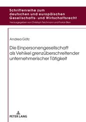 Die Einpersonengesellschaft als Vehikel grenzueberschreitender unternehmerischer Taetigkeit