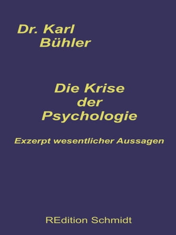 Die Krise der Psychologie - Karl Buhler