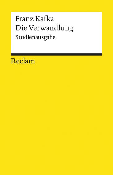 Die Verwandlung. Studienausgabe - Franz Kafka