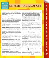 Differential Equations (Speedy Study Guides)