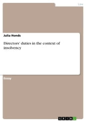 Directors  duties in the context of insolvency