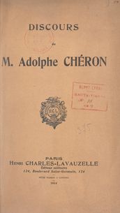 Discours de M. Adolphe Chéron