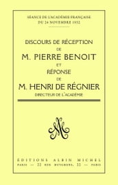 Discours de réception de Pierre Benoit à l