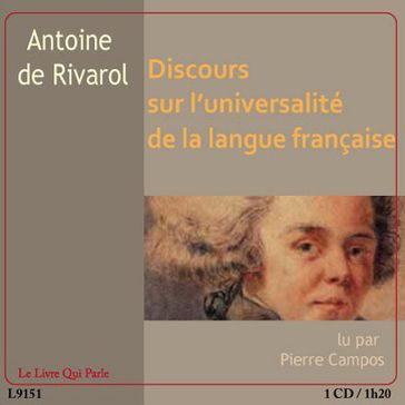 Discours sur l'universalité de la langue française - Antoine de Rivarol