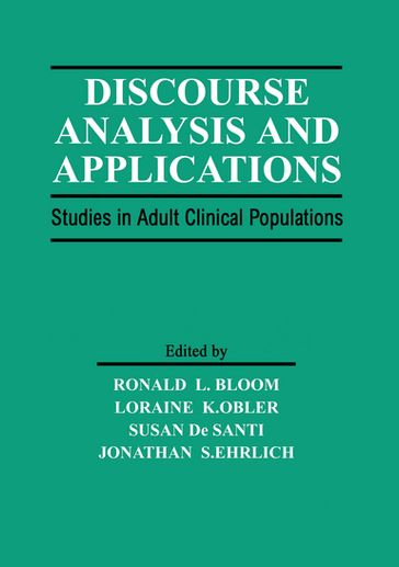 Discourse Analysis and Applications