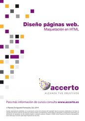 Diseño páginas web. Maquetación HTML