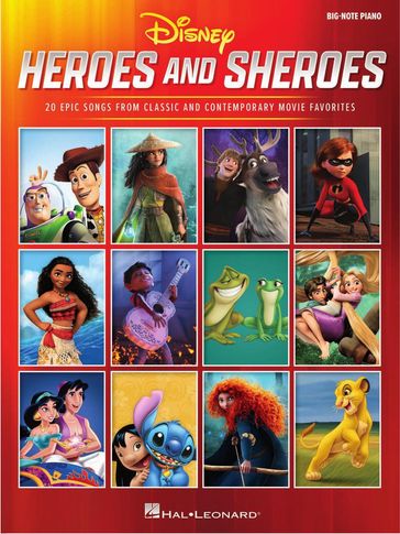 Disney Heroes and Sheroes for Big-Note Piano - Hal Leonard Corp.