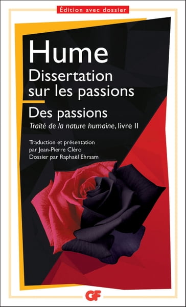 Dissertation sur les passions. Des passions - David Hume - Jean-Pierre Cléro - Raphael Ehrsam