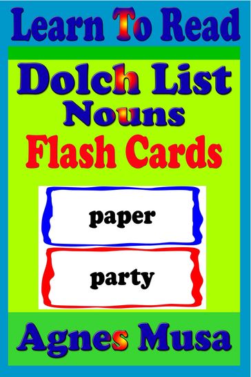 Dolch List Nouns Flash Cards - Agnes Musa