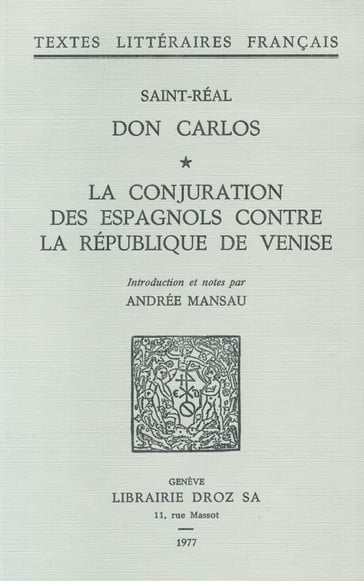 Don Carlos - César Vichard de Saint-Réal