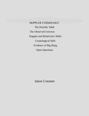 Doppler Cosmology - James Constant