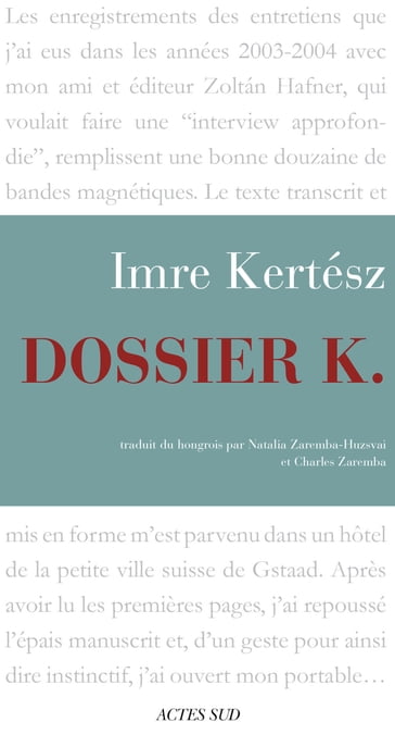 Dossier K. - Imre Kertész