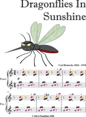 Dragonflies in Sunshine Easiest Piano Sheet Music With Colored Notation