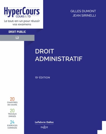 Droit administratif 15ed - Gilles Dumont - Jean Sirinelli