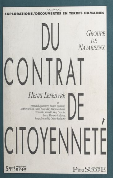 Du contrat de citoyenneté - Groupe de Navarrenx - Henri Lefebvre