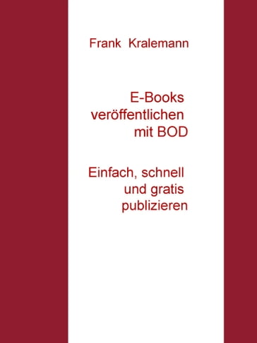 E-Books veröffentlichen mit BOD - Frank Kralemann