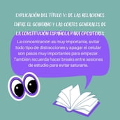 EXPLICACIÓN DEL Título V: De las relaciones entre el Gobierno y las Cortes Generales DE LA CONSTITUCIÓN ESPAÑOLA PARA OPOSITORES