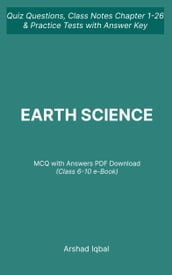 Earth Science MCQ (PDF) Questions and Answers Class 6-10 Science MCQs e-Book Download
