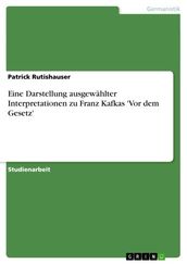 Eine Darstellung ausgewählter Interpretationen zu Franz Kafkas  Vor dem Gesetz 
