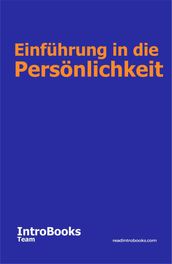 Einführung in die Persönlichkeit